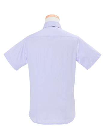 リッチチェックシリーズ　パープル　半袖シャツ